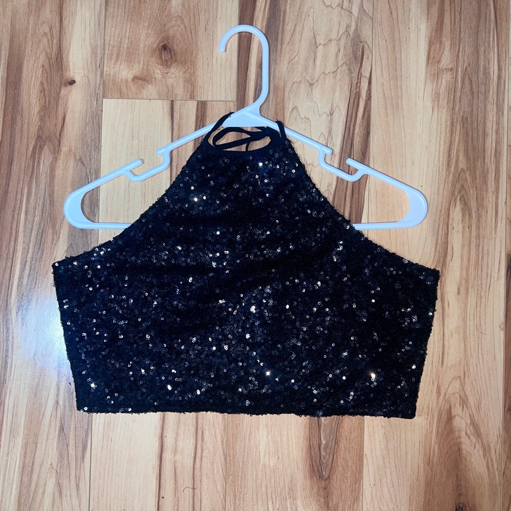 Sequin Crop Top - Sz L